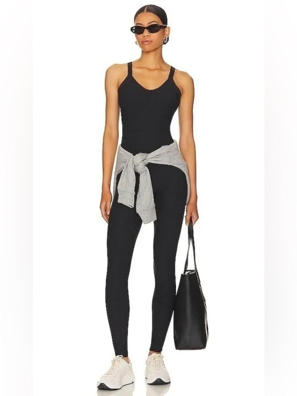 Year of Ours Black Onesie Full Length Spaghetti Strap Jumpsuit Size XS RN 137288